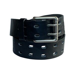 Unbranded Black Faux Leather Unisex Belt Edgy Rock Gothic